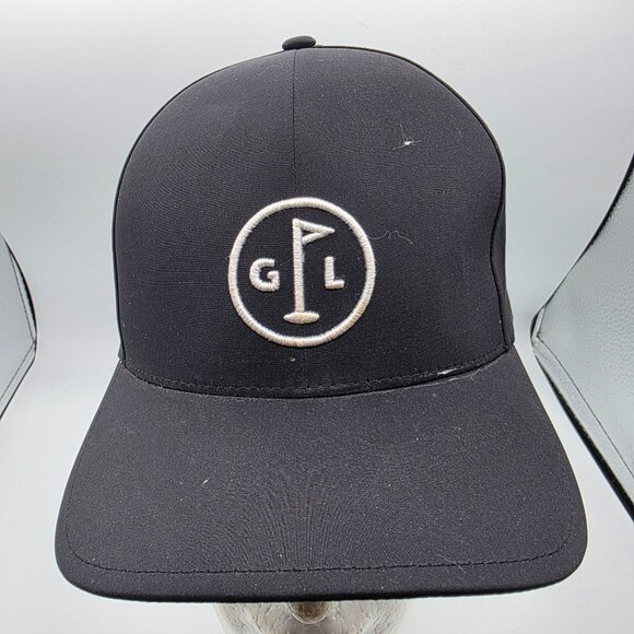 AG Green Label Adults L/XL Black Flexfit Golf Hat Delta Cap Casual Athletic - Picture 1 of 10